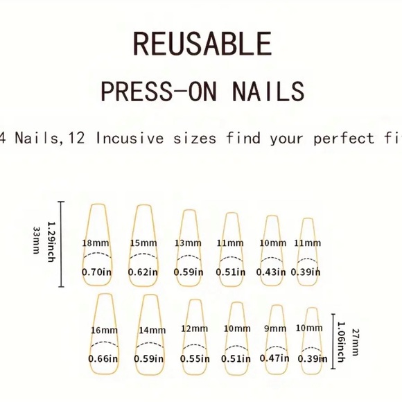 24 pcs Colorful Coffin Press On Nails with Rhinestones and Glitter - Picture 4 of 5